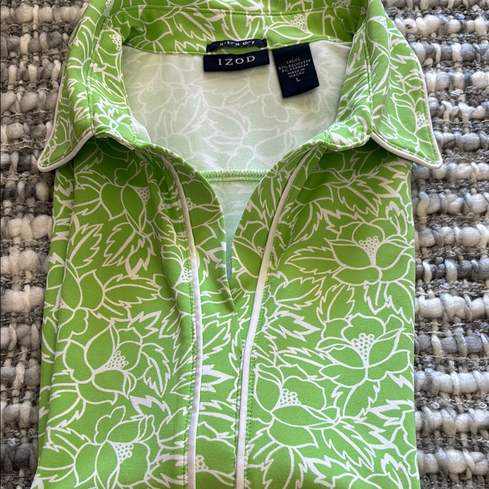 Izod Green Sleeveless Golf Top EUC SZ L - Picture 5 of 5